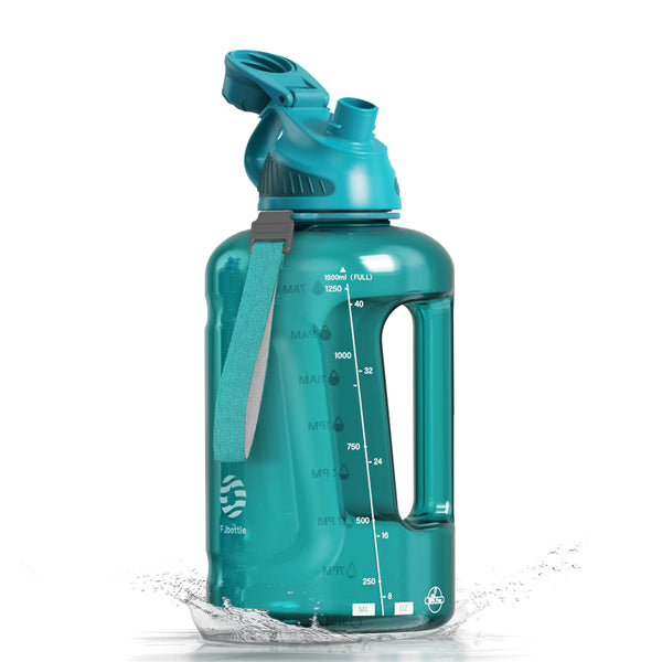 1600ml Sport Tritan Kunststoff Wasserflasche mit Magnetischem Deckel, Grün