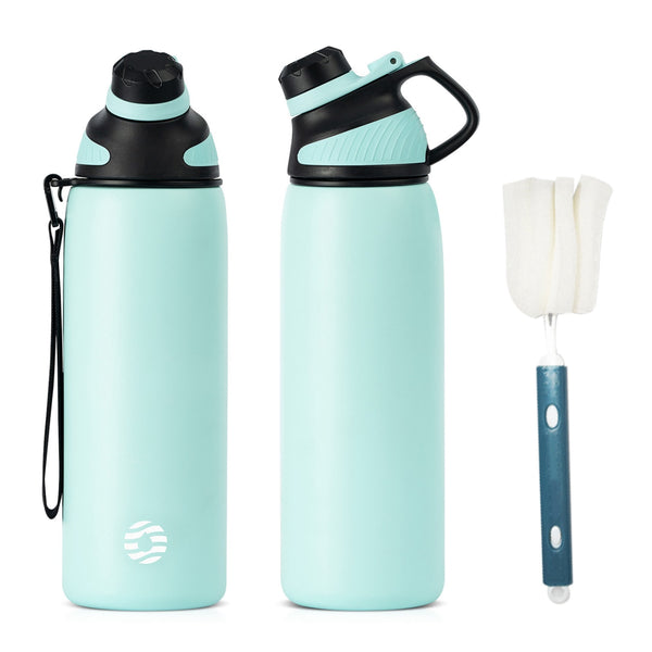 800ml Isolierte Trinkflasche aus Edelstahl, Minzgrün