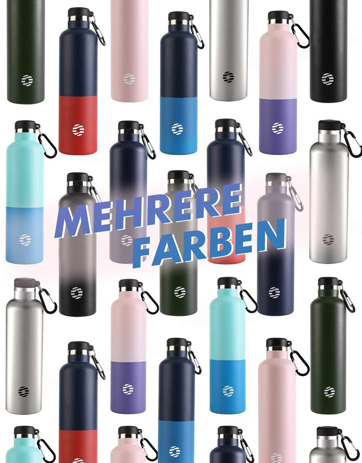 Double Großer Öffnung Thermoskanne 1000ml, Mit Stofftasche, Pink - FJBottle