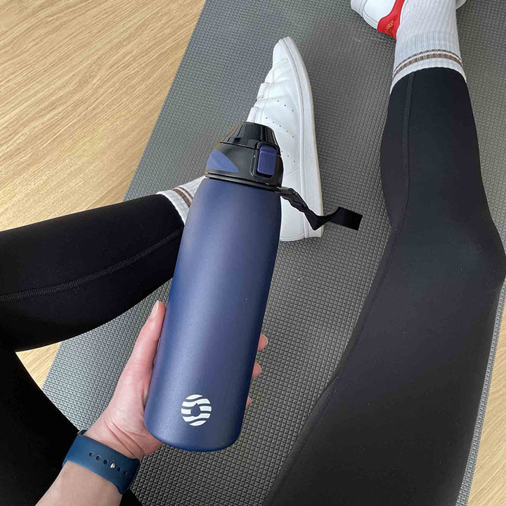 800ml Edelstahl Thermoskanne Wasserflasche mit Tragetasche, Kohlensäure geeignet Trinkflasche