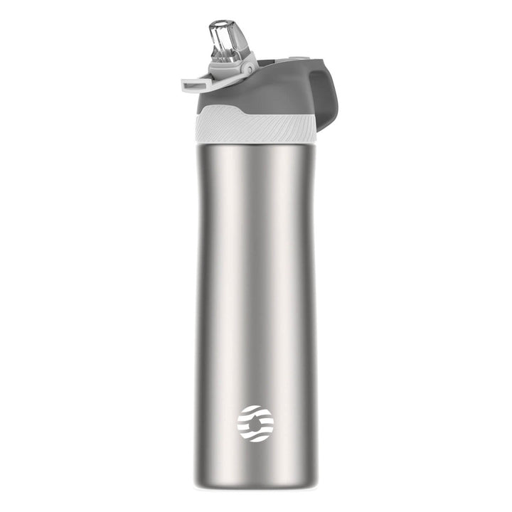 Vakuum Edelstahl Isolierte 550ml, mit Strohhalm-Silber - FJBottle-German